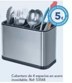 Cubertero De 4 Espacios En Acero Inoxidable