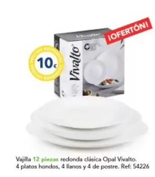 Opal Vivalto - Vajilla Redonda Clásica 
