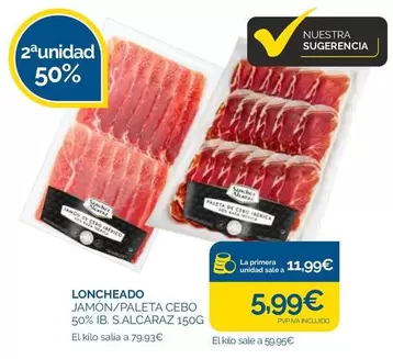 Loncheado Jamon/paleta Cebo 50%