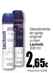 Lactovit - Desodorante En Spray Original O Men