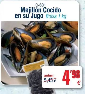 Mejillón Cocido En Su Jugo