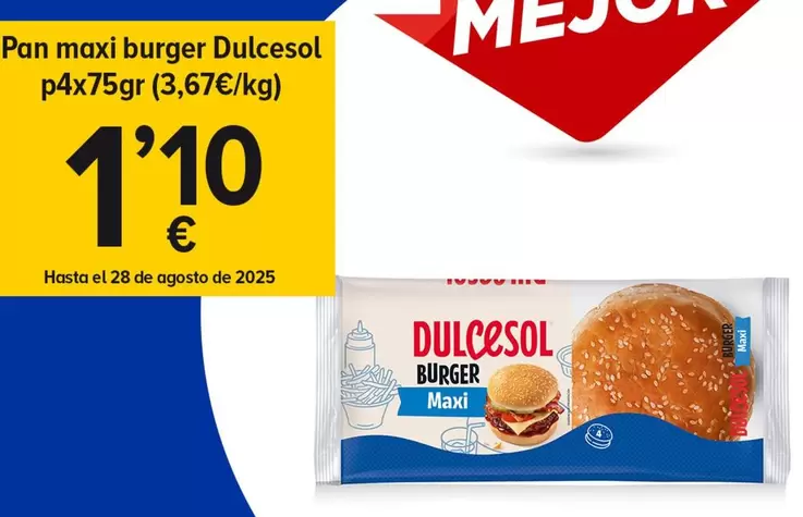 Dulcesol - Pan Maxi Burger
