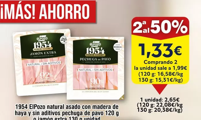 El Corte Inglés - 1954 Elpozo Asado Con Madera De Haya Y Sin Aditivos Pechuga De Pavo