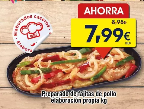 Froiz - Preparado De Fajitas De Pollo Elaboracion Propia