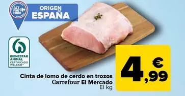 Carrefour - Cinta De Lomo De Cerdo En Trozos El Mercado