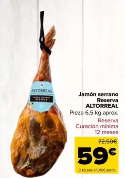 Altorreal - Jamon Serrano Reserva