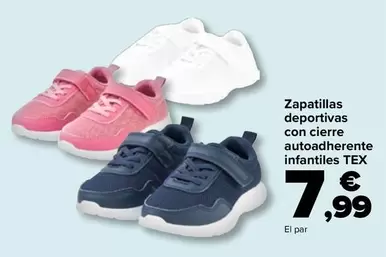 TEX - Zapatillas Deportivas Con Cierre Autoadherente Infantiles