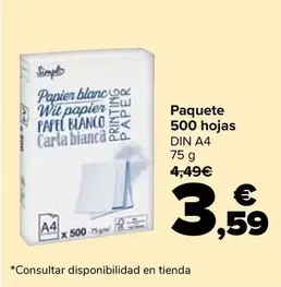 Paquete 500 Hojas