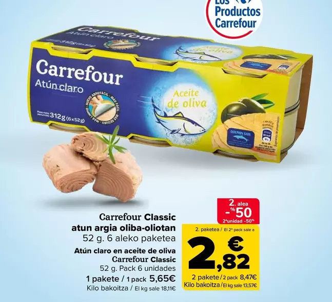 Carrefour bio - Classic Atun Argan Oliba-oliotan