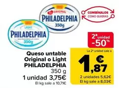 Philadelphia - Queso Untable Original O Light