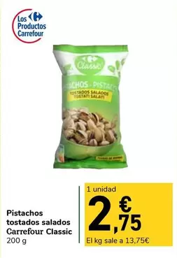 carrefour - Pistachos Tostados Salados Classic
