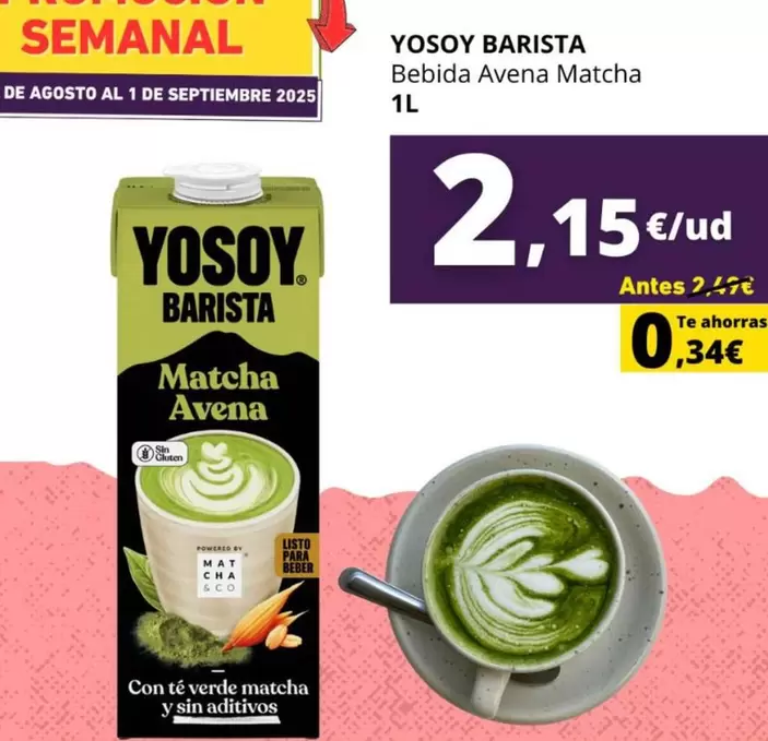 YoSoy - Matcha Avena Conté Verde Marcha