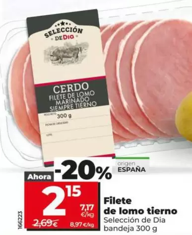 Seleccion De Dia - Filete De Lomo Tierno Bandeja 300 G