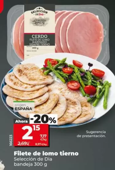 Seleccion De Dia - Filete De Lomo Tierno Bandeja 300 G