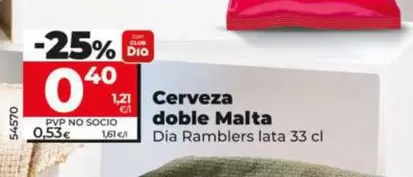 Dia Ramblers - Cerveza Doble Malta Lata 33 Cl