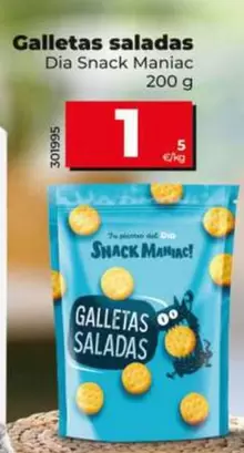 Dia Snack Maniac - Galletas Saladas 200 G