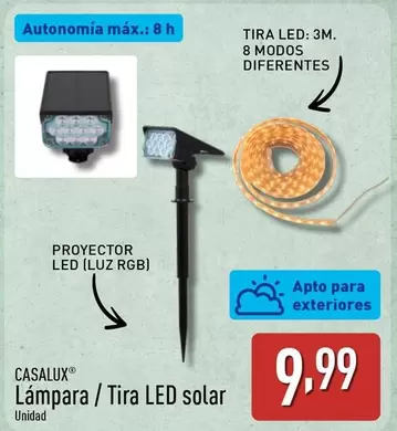 Casalux - Lampara / Tira LED Solar