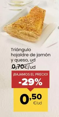 Triángulo Hojaldre De Jamón Y Queso