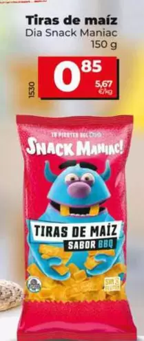 Dia Snack Maniac - Tiras De Maíz 150 G