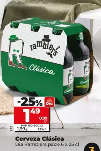  Dia Ramblers  - Cerveza Clásica Pack-6 X 25 Cl