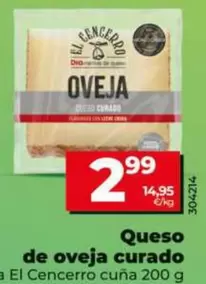 Dia El Cencerro  - Queso De Oveja Curado Cuña 200 G