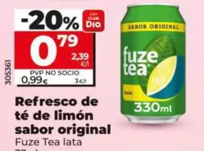 Fuze Tea - Refresco De Té De Limón Sabor Original Lata 33 Cl