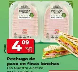Dia Nuestra Alacena - Pechuga De Pavo En Finas Lonchas Pack-2 X 200 G