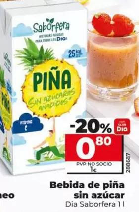Dia Saborfera - Bebida De Piña Sin Azúcar