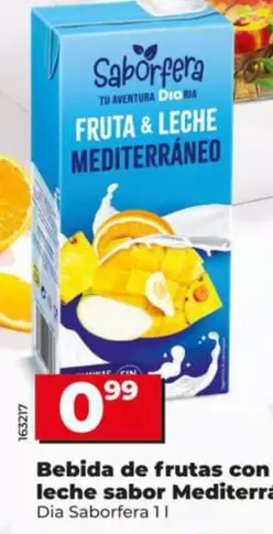 Dia Saborfera - Bebida De Frutas Con Leche Sabor Mediterráneo