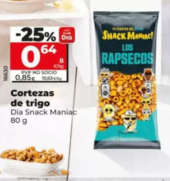 Dia Snack Maniac - Cortezas De Trigo 80 G