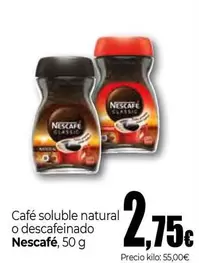 Nescafé - Café Soluble Natural O Descafeinado