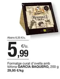 García Baquero - Formatge Curat D'ovella Amb Tòfona