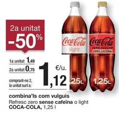 Coca-Cola - Refresc Zero Sense Cafeina O Light