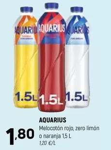 Aquarius - Melocoton Rojo, Zero Limon O Naranja