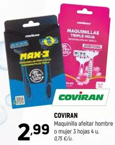 coviran - Maquinilla Afeitar Hombre O Mujer 3 Hojas 4 U.