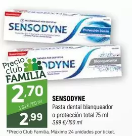 Sensodyne - Pasta Dental Blanqueador O Proteccion Total