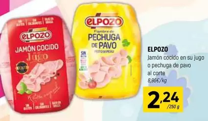 elpozo - Jamon Cocido En Su Jugo O Pechuga De Pavo Al Corte