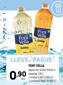Font Vella - Agua Con Zumo Limon O Naranja