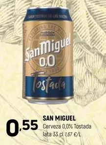 San Miguel - Cerveza 0,0% Tostada