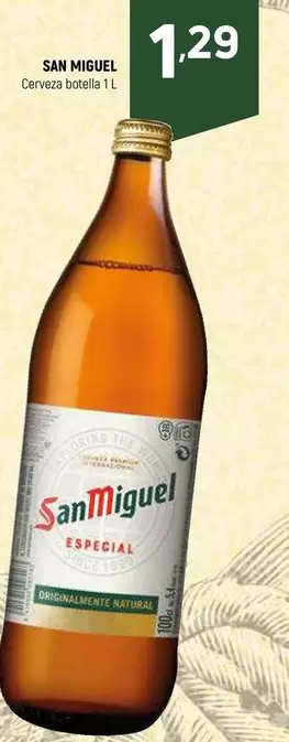 San Miguel - Cerveza Botella 1 L