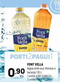 Font Vella - Aigua Amb Suc Llimona O Taronja