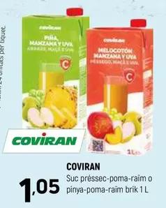 coviran - Suc Pressec-poma-raim O Pinya-poma-raim Brik