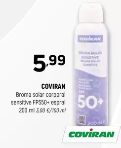 coviran - Broma Solar Corporal Sensitive Fps50+ Esprai