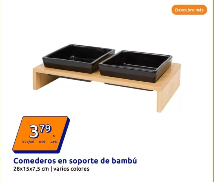 Comederos En Soporte De Bambu