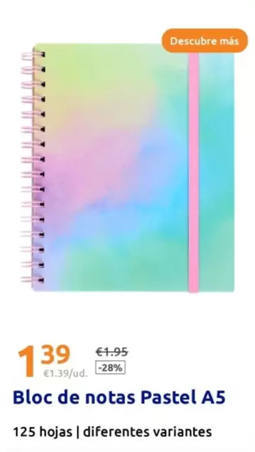 Bloc De Notas Pastel A5