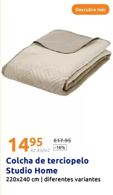 Colcha De Terciopelo Studio Home