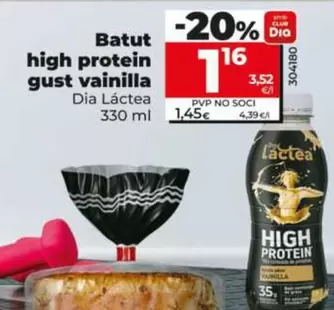 Dia Lactea - Batido High Protein Sabor Vainilla 330 Ml