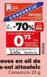 Consorcio - Anchoas En Aceite De Girasol Alto Oleico 23 G