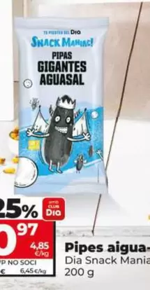 Dia Snack Maniac - Pipas Aguasal  200 G