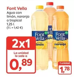 Font Vella - Agua Con Limon, Naranja O Tropical
